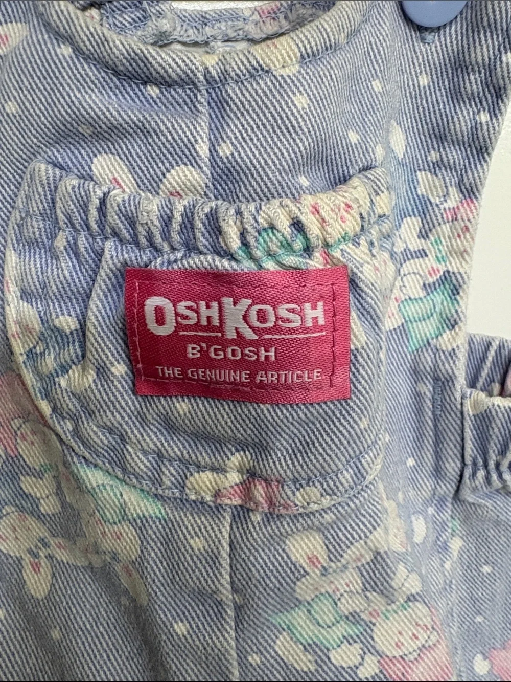 Vintage OshKosh‎ B'gosh Lavender Bunny Overalls